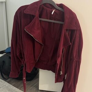 Women's Burgundy Corduroy Jacket